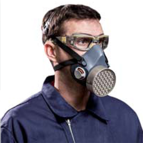 máscara buconasal de 1 filtro para tóxicos e infecciosos