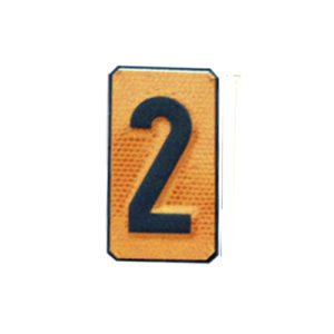 Un número "2" Panel naranja ADR