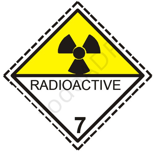 etiqueta clase 7 RADIOACTIVO