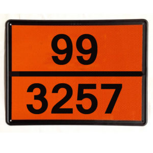 Panel Naranja ADR con números troquelados